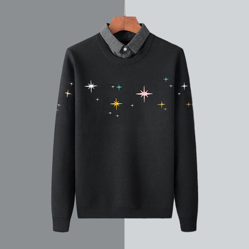 假两件毛衣男保暖2021 巧洋针织衫/毛衣