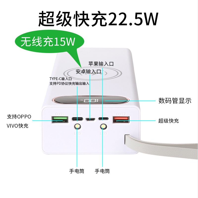 QC4.0快充无线充免焊移动电源DIY套件外壳充电宝18650电池盒套料-图3