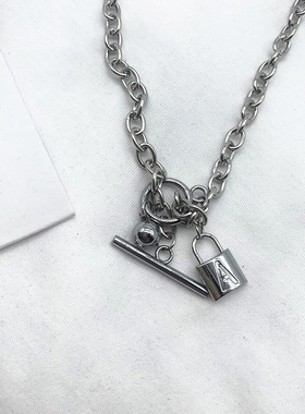 absambushins超火锁头钥匙项链