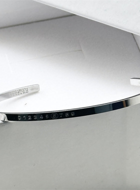 简约数字LOGO造型极细窄款手镯男女欧美简约时尚开口个性手环