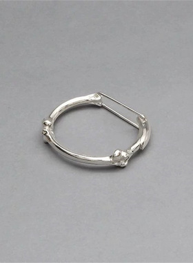 风格骨头拼接设计夹扣手镯日系男女简约经典骨环设计手环