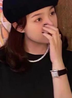 fever同款高级玻璃珍珠项链ins锁骨颈链时尚百搭简约小众轻奢新款