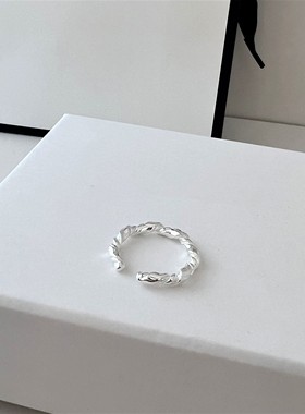 开口打结麻花手工对戒