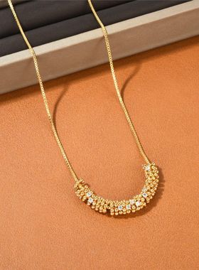 【K社制造】钻石金属吊坠简约百搭锁骨链高级感气质轻奢时尚项链