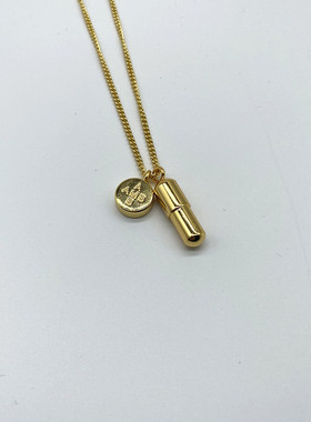 AMBUSH超火胶囊药丸嘻哈纯银项链