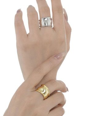 欧美轻奢S925纯银不规则凹凸感戒指女ins开口亮面几何食指戒