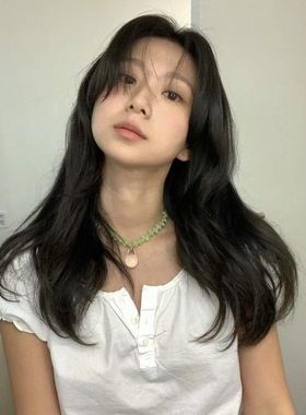 博主fever同款红白水滴天然石项链 彩色百搭高级感韩版项坠锁骨链