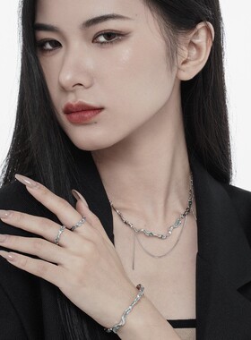 【K社制造】冰湖系列磨砂肌理滴胶戒指纯银S925清澈高冷女生饰品