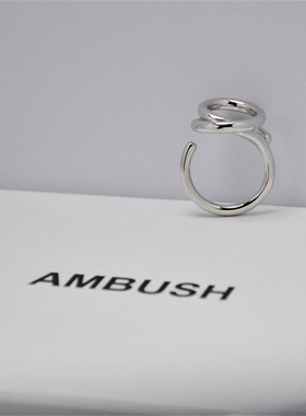 abs情侣925银简约圈圈花朵戒指