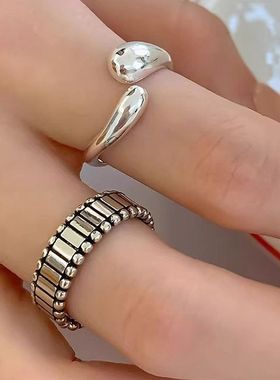 韩版小众设计不规则几何戒指女ins风时尚个性简约百搭高级感指环