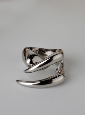 戒指开口小众设计韩国指环不掉色