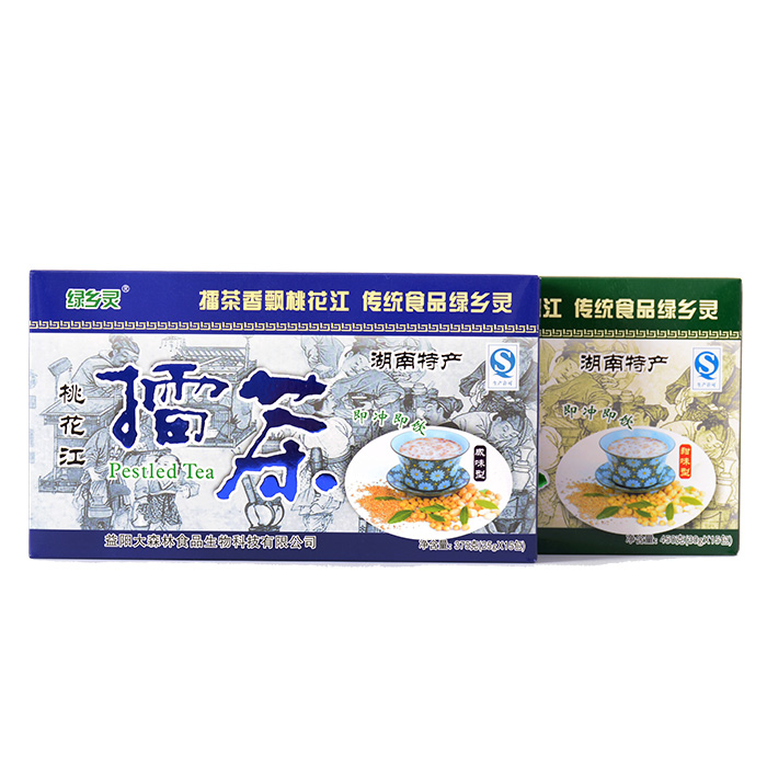 绿乡灵擂茶湖南特产包邮桃花江擂茶谷物配料早晚餐代餐粉450g*2盒 - 图3