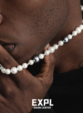 choker欧美复古情侣珍珠项链