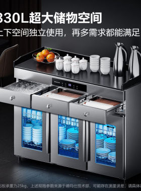 德玛仕（DEMASHI）消毒柜商用茶水消毒柜配餐柜大容量双门带抽屉