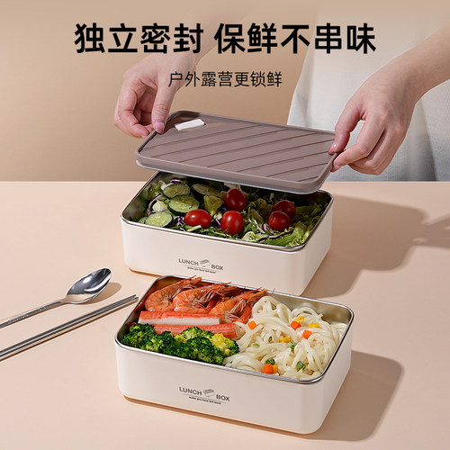 保温饭盒上班族2025新款可微波炉加热不锈钢便当盒学生专用便携 - 图0