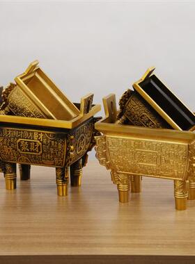 黄铜鼎摆件铜聚财鼎盛鼎家居工艺品办公室摆件铜器