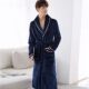 Pajamas men's bathrobe autumn and winter flannel thick beautiful spun