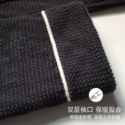 Демисезонный фланелевый коралловый бархатный банный халат, утепленный комплект, домашняя одежда, длинная пижама, увеличенная толщина