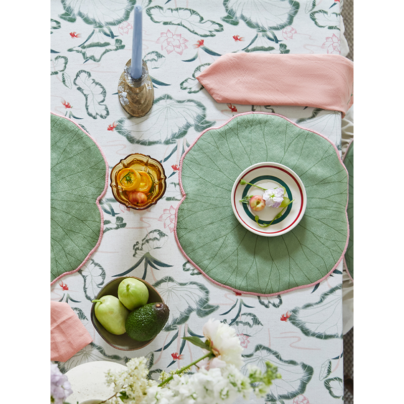 【孤品25折】蜡笔派「十二花神-荷花」泽芝桌布法式复古氛围盖布A,淘宝优惠券,粉丝福利购,淘宝优惠卷