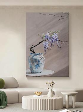 入户玄关中古风紫藤花肌