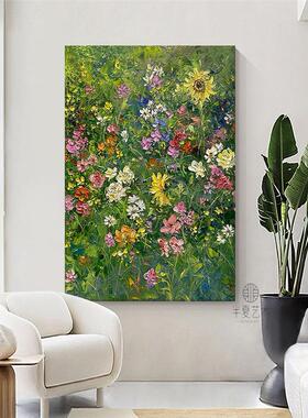 抽象繁花似锦手绘油画客