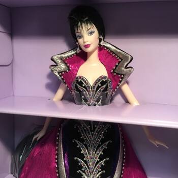 Brunette Brilliance Barbie Bob Mackie ຜູ້ອອກແບບຄົນດັງທີ່ສະສົມ doll Barbie