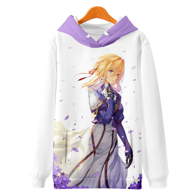 紫罗兰永恒花园连帽冬季加绒潮卫衣 法顿汤米卫衣