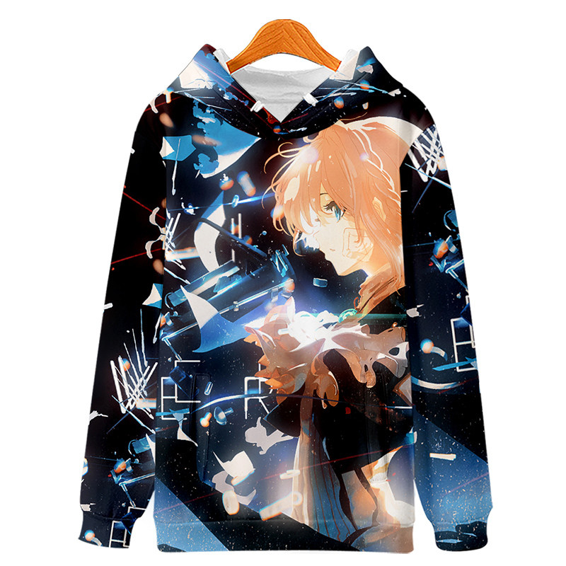 紫罗兰永恒花园连帽冬季加绒潮卫衣 法顿汤米卫衣