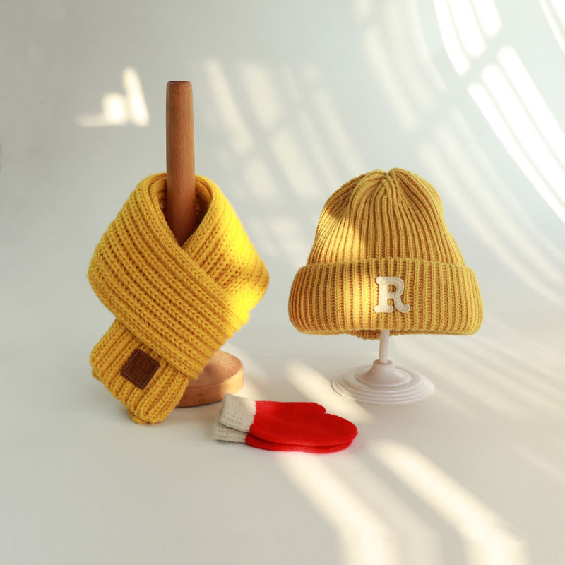 儿童针织毛线帽秋冬款套头帽宝宝围巾冬季保暖瓜皮帽男女童百搭潮,淘宝优惠券,粉丝福利购,淘宝优惠卷