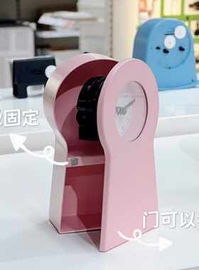宜家国内代购IKEA PS1995钟装饰摆件创意台钟橙粉黑色迷你小钟