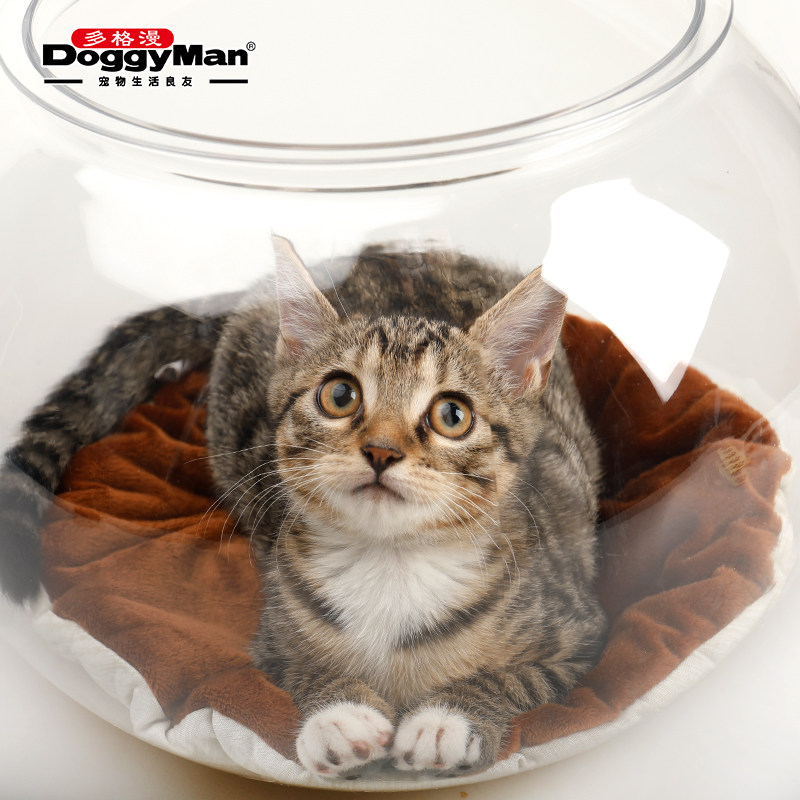 多格漫猫窝太空舱四季通用透明封闭式宠物窝猫屋小型猫咪猫床鱼缸,淘宝优惠券,粉丝福利购,淘宝优惠卷