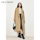 TKYSHOP classic camel wool long coat