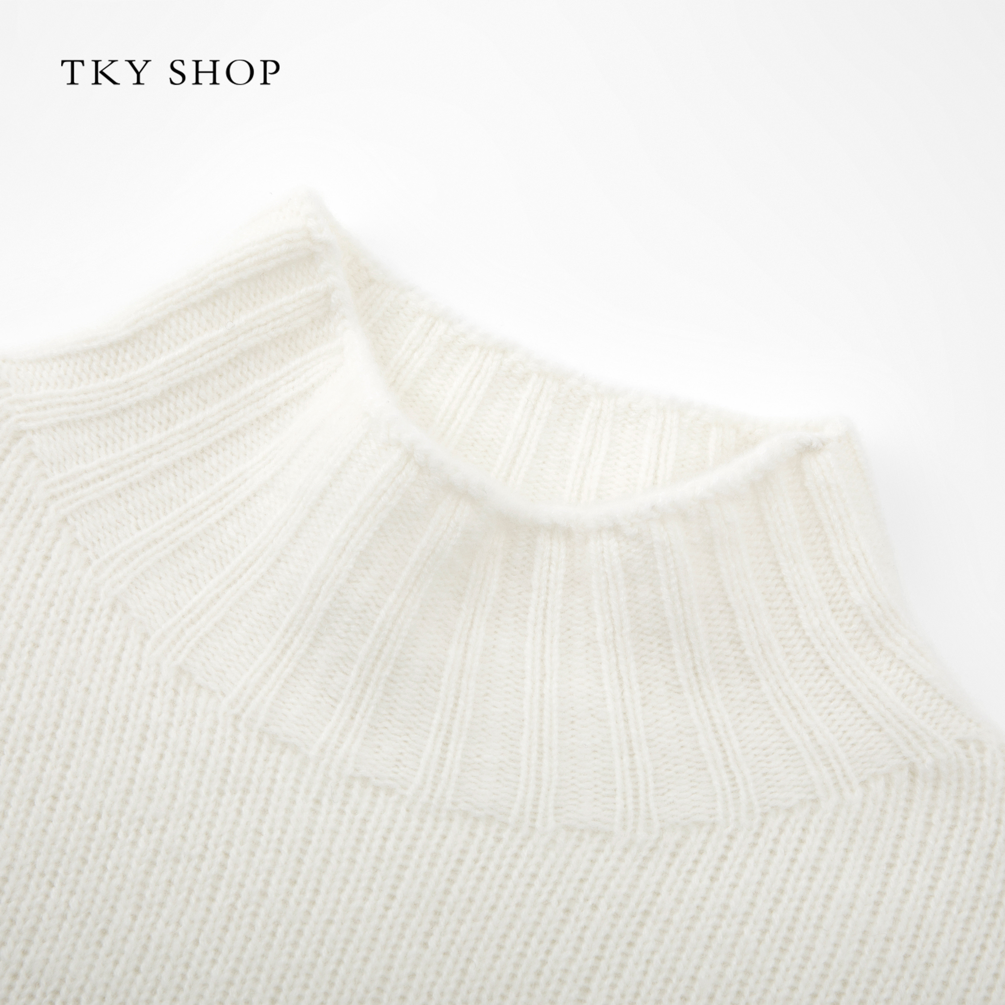 [商场同款]TKY SHOP纯山羊绒半高领毛衣女2025冬新款10I1MA00D334,淘宝优惠券,粉丝福利购,淘宝优惠卷