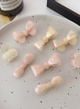 碎发醋酸侧边蝴蝶结迷你刘海夹