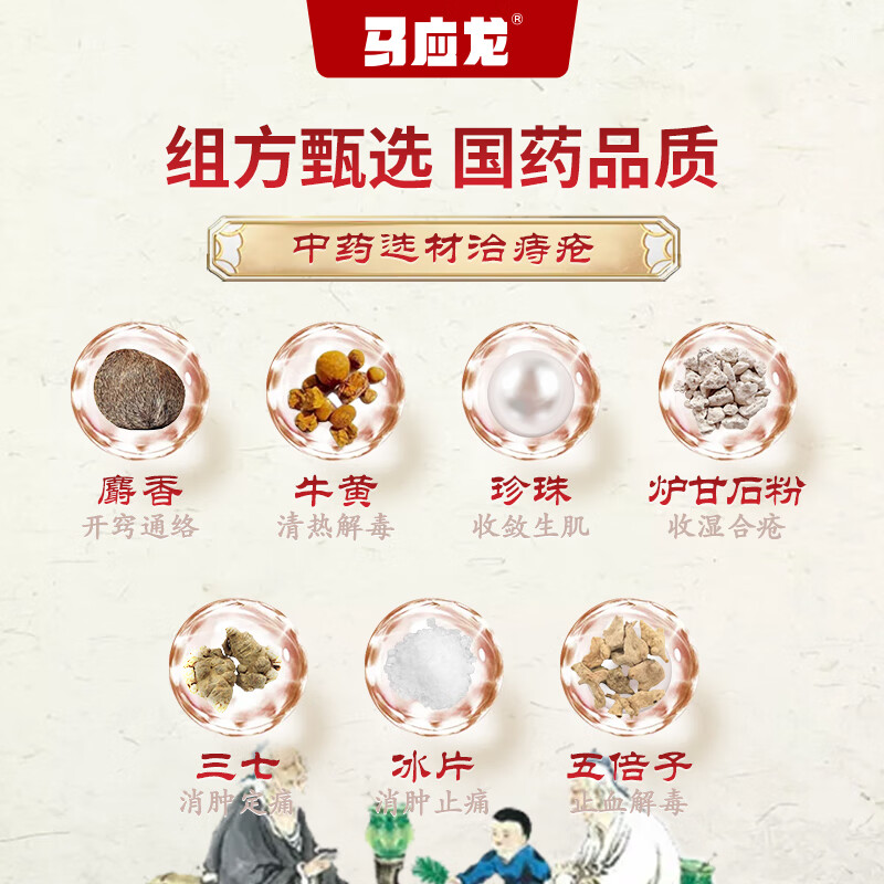 马应龙痔疮膏20g血痔马应龙消痔凝胶痔疮栓消肉球正品官方旗舰店