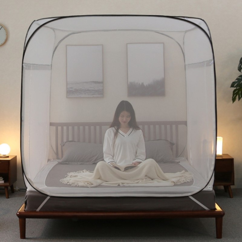 谷今蚊帐家用卧室2025新款蒙古包免安装拉链门学生宿舍折叠全罩式,淘宝优惠券,粉丝福利购,淘宝优惠卷