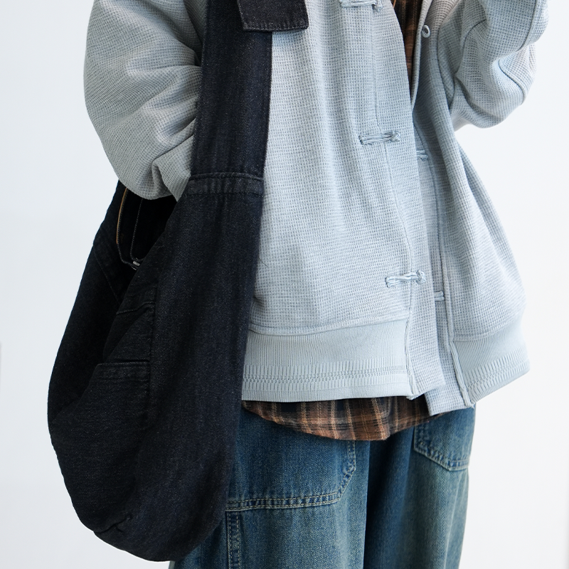 贰狸手作不褪色牛仔包原创设计大容量通勤上课单肩手提托特帆布包,淘宝优惠券,粉丝福利购,淘宝优惠卷