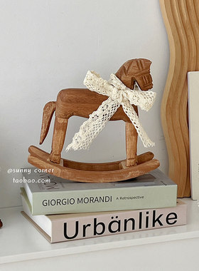 覆古怀旧木马摆件ins风客