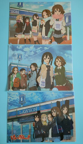 日版 轻音少女 K-ON 周边 罗森限定 平泽唯 中野梓 A4文件夹 全新 - 图0