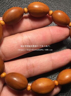 男橄榄核珠文玩手串铁核素圆素女士长串橄榄核小油核核项短