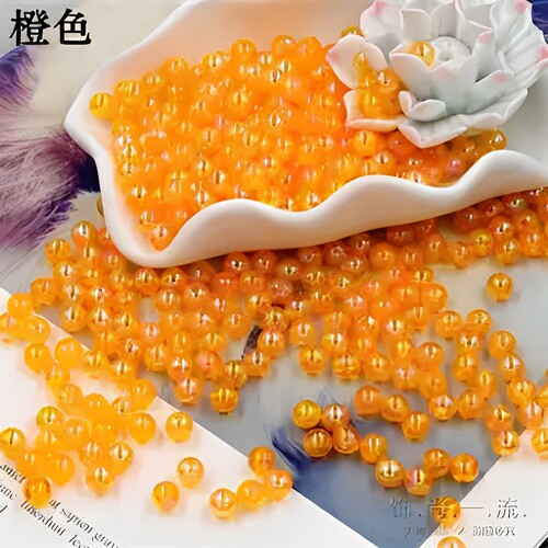 diy手工串珠散珠子6mm 饰品材料制作手链项链门帘 亚克力AB彩珠子 - 图3
