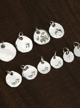 牛钝高桥吾郎敲边银饼圆边吊坠