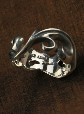 牛钝日本松井直毅DearBlossom浮雕唐草戒指925纯银手工指环男女