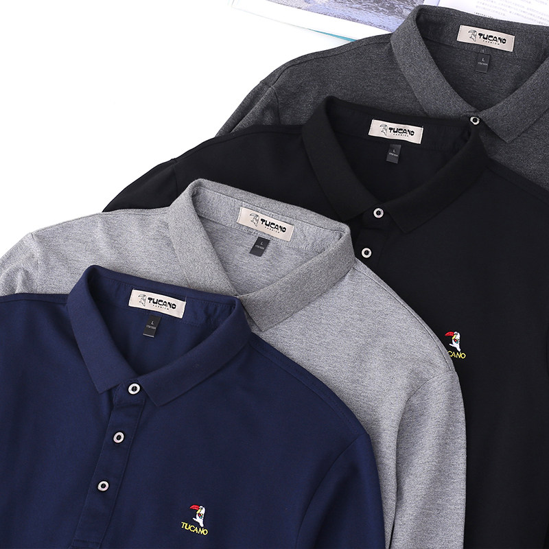 啄木鸟纯棉长袖宽松休闲潮流polo衫 啄木鸟菲凡T恤