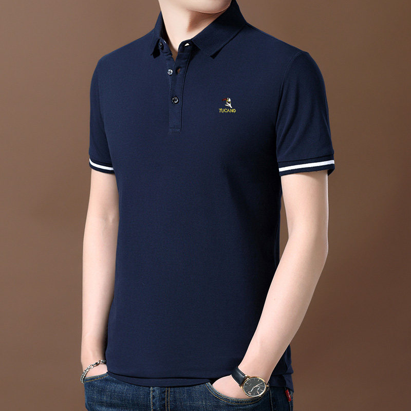 啄木鸟夏季丝光棉男士短袖polo衫 啄木鸟菲凡T恤