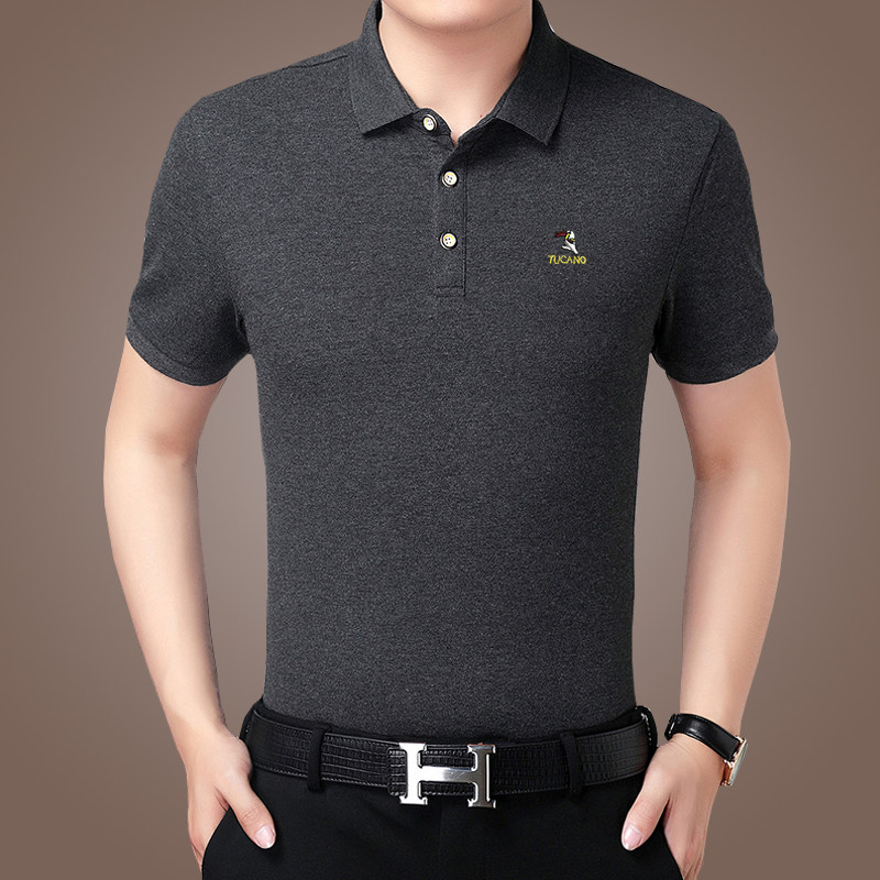 啄木鸟纯棉短袖男夏季中年人polo衫 啄木鸟菲凡T恤