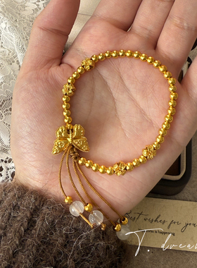 nicedream沙金蝴蝶编织绳手链