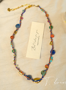 nicedream原创民族绳编彩色项链