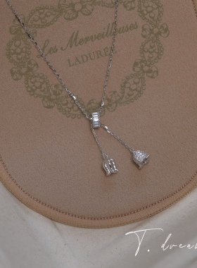 nicedream纯银原创铃兰风铃项链