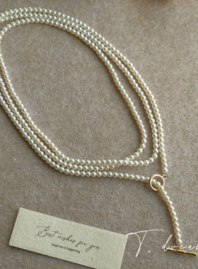 nicedream百搭万能珍珠毛衣链